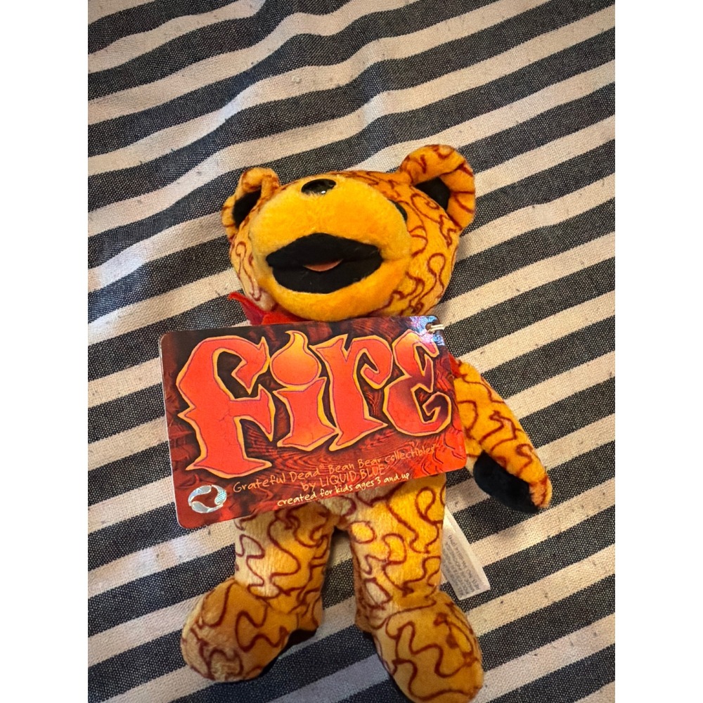 Liquid Blue Grateful Dead Fire Bean Bear Plush 3/22/90 Copps Coliseum NWT